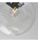 Endon Milston Sufitowa/Plafon Łazienkowa 1xE27 Chromowana Powłoka i Przezroczyste Spiralne Szkło 96488