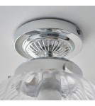 Endon Cheston Sufitowa/Plafon Łazienkowa 1xE27 Chromowana Powłoka i Przezroczyste Żebrowane Szkło 96489