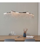 Endon Orphelia Criss Cross Wisząca 1xLED Powłoka Chromowana i Srebrny Łańcuszek z Efektem 97219