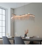 Endon Orphelia Criss Cross Wisząca 1xLED Powłoka Chromowana i Srebrny Łańcuszek z Efektem 97219