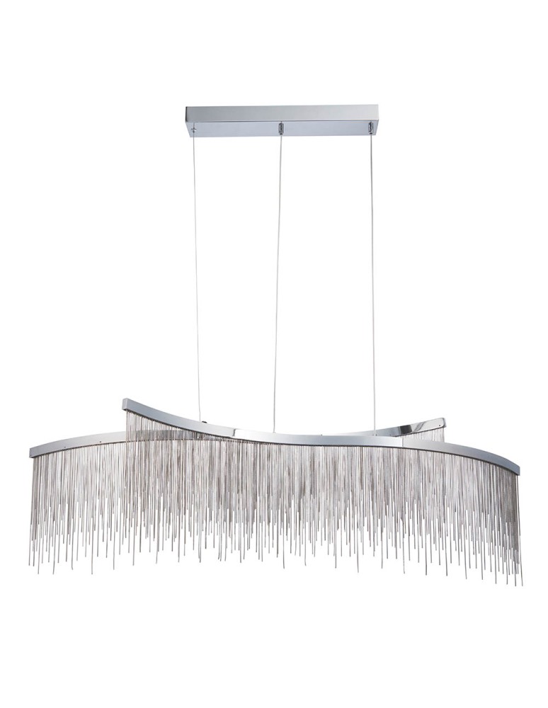 Endon Orphelia Criss Cross Wisząca 1xLED Powłoka Chromowana i Srebrny Łańcuszek z Efektem 97219