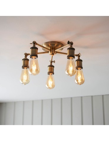 Endon Hal Sufitowa 5xE27 Powłoka z Antycznego Mosiądzu 97244 - product 2