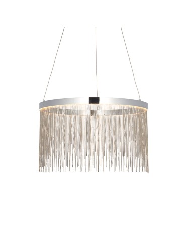 Endon Zelma CCT Wisząca 1xLED Powłoka Chromowana i Srebrny Łańcuszek z Efektem 97368