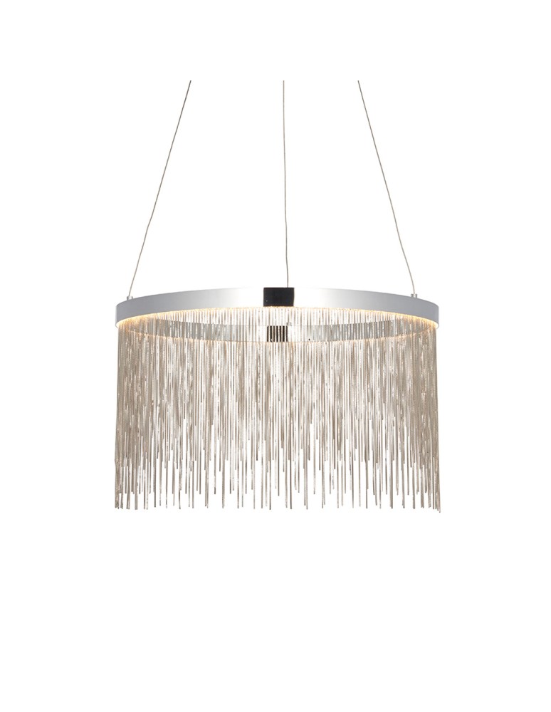 Endon Zelma CCT Wisząca 1xLED Powłoka Chromowana i Srebrny Łańcuszek z Efektem 97368