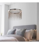 Endon Zelma CCT Wisząca 1xLED Powłoka Chromowana i Srebrny Łańcuszek z Efektem 97368
