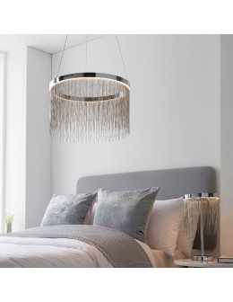 Endon Zelma CCT Wisząca 1xLED Powłoka Chromowana i Srebrny Łańcuszek z Efektem 97368 - produkt 2