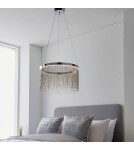 Endon Zelma CCT Wisząca 1xLED Powłoka Chromowana i Srebrny Łańcuszek z Efektem 97368