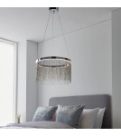 Endon Zelma CCT Wisząca 1xLED Powłoka Chromowana i Srebrny Łańcuszek z Efektem 97368
