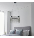 Endon Zelma CCT Wisząca 1xLED Powłoka Chromowana i Srebrny Łańcuszek z Efektem 97368