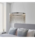 Endon Zelma CCT Wisząca 1xLED Powłoka Chromowana i Srebrny Łańcuszek z Efektem 97368