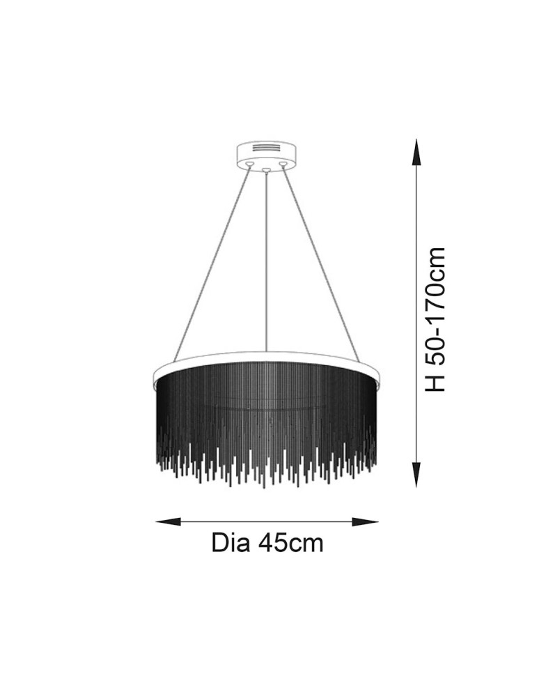 Endon Zelma CCT Wisząca 1xLED Powłoka Chromowana i Srebrny Łańcuszek z Efektem 97368