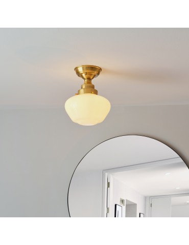 Endon Camberley Sufitowa 1xE27 Powłoka z Mosiądzu i Opalowe Szkło 97688 - product 2