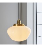 Endon Camberley Wisząca 1xE27 Powłoka z Mosiądzu i Opalowe Szkło 97692