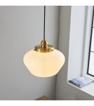 Endon Camberley Wisząca 1xE27 Powłoka z Mosiądzu i Opalowe Szkło 97692