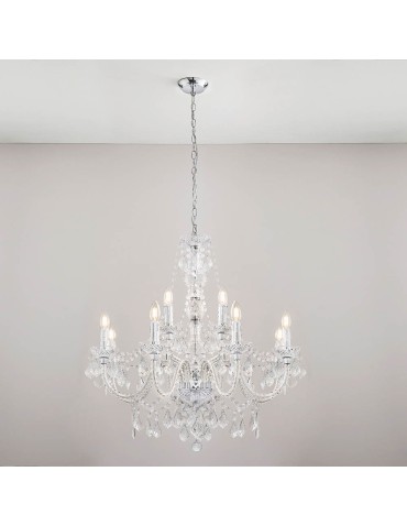 Endon Clarence Wisząca 12xE14 Przezroczysty Akryl i Chromowana Powłoka 308-8-4CL - product 2