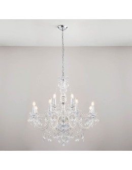 Endon Clarence Wisząca 12xE14 Przezroczysty Akryl i Chromowana Powłoka 308-8-4CL - product 2