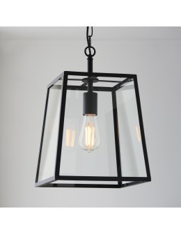 Endon Hurst Wisząca 1xE27 Matowe Czarne i Przezroczyste Szkło 101541 - product 2