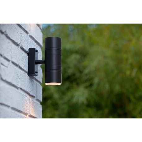 Lucide ARNE-LED 2x GU10 LED/5W Black 14867/11/30 Wall lamp.