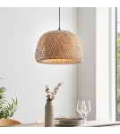 Endon Bali Wisząca 1xE27 Naturalny Bambus, Biały Poliwęglan i Czarny Mat 101574