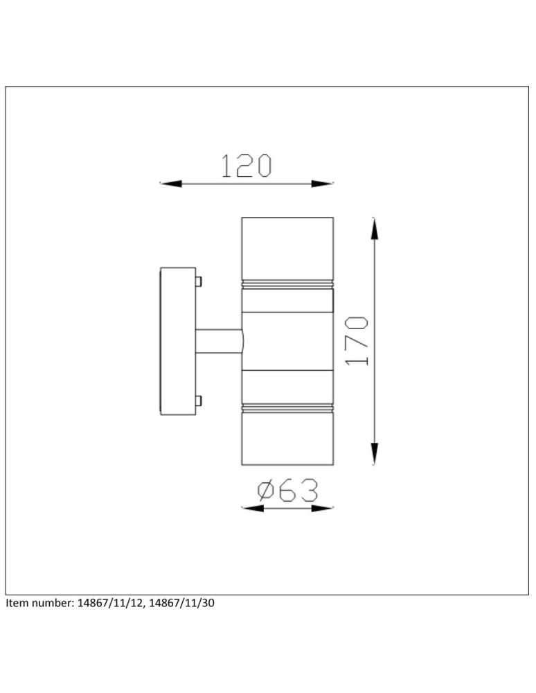 Outdoor wall lamps - Lucide ARNE-LED 2x GU10 LED/5W Black 14867/11/30 Wall lamp. - product kolory-swiatla.pl 8