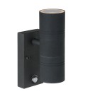 Outdoor lights with motion sensor - Lucide ARNE-LED +IR 2xGU10/5W Black 14866/10/30 Wall lamp. - product 1