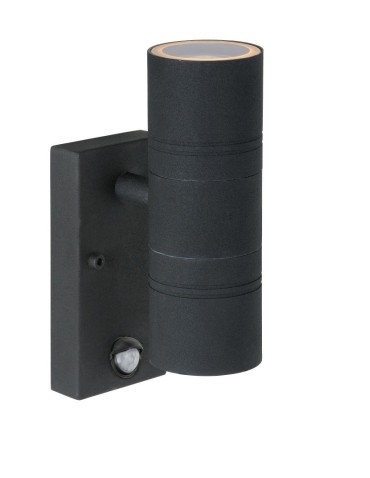 Lucide ARNE-LED +IR 2xGU10/5W Black 14866/10/30 Wall lamp.