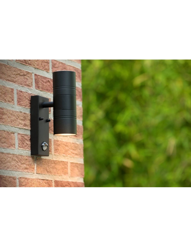 Outdoor lights with motion sensor - Lucide ARNE-LED +IR 2xGU10/5W Black 14866/10/30 Wall lamp. - product kolory-swiatla.pl 6