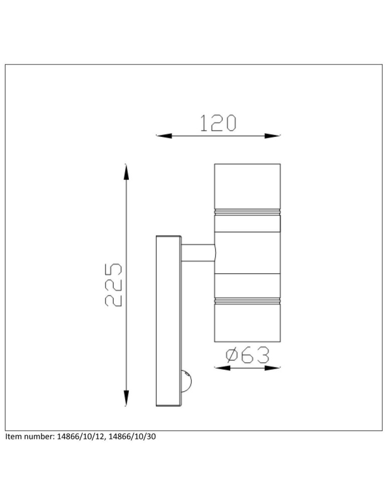 Outdoor lights with motion sensor - Lucide ARNE-LED +IR 2xGU10/5W Black 14866/10/30 Wall lamp. - product kolory-swiatla.pl 8