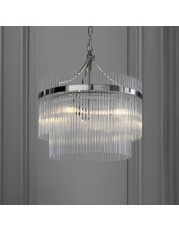 Endon Marietta Wisząca 3xE14 Powłoka z Jasnego Niklu i Przezroczyste Szkło 104113 - product 2