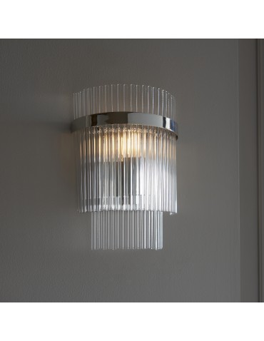 Endon Marietta Ścienna/Kinkiet 1xE14 Powłoka z Jasnego Niklu i Przezroczyste Szkło 104114 - product 2