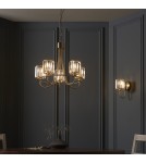 Endon Berenice Ścienna/Kinkiet 1xE14 Powłoka z Antycznego Mosiądzu i Przezroczyste Szkło 107803