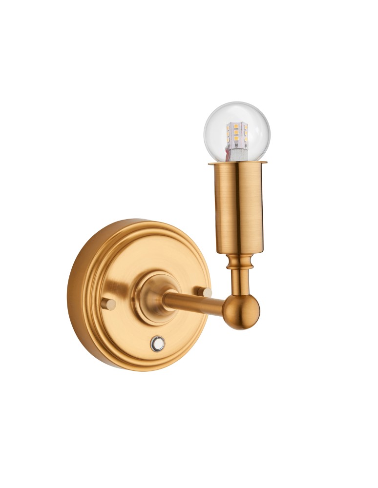 Endon Burley Rechargeable Ścienna/Kinkiet 1xLED Powłoka ze Szczotkowanego, Postarzanego Mosiądzu 110459