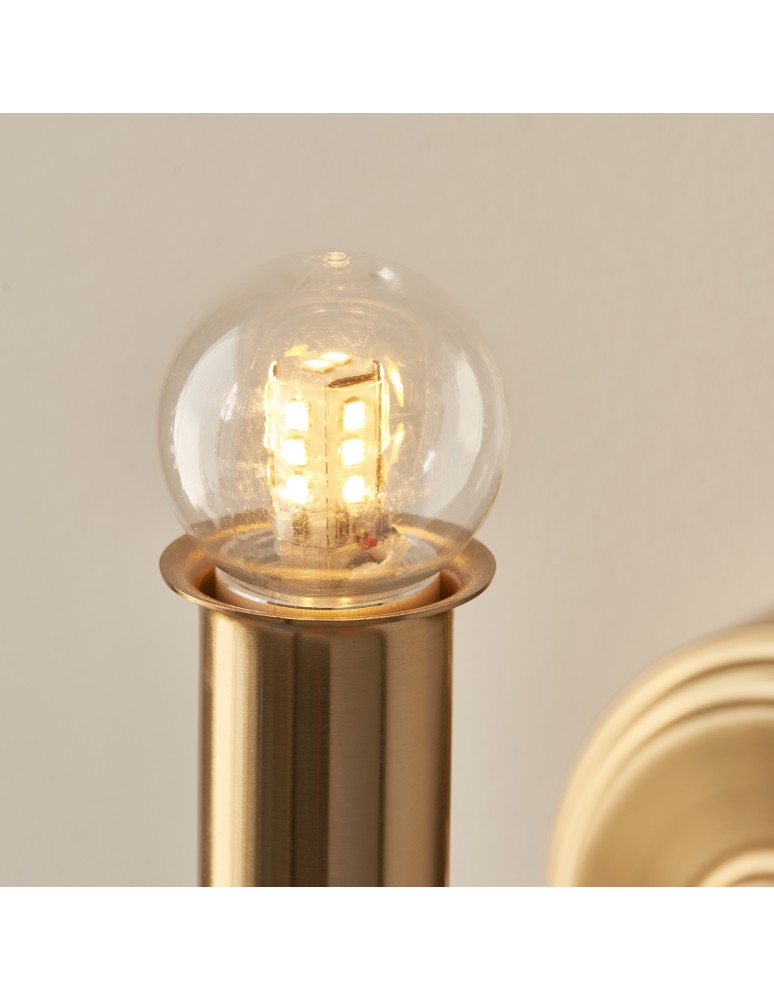Endon Burley Rechargeable Ścienna/Kinkiet 1xLED Powłoka ze Szczotkowanego, Postarzanego Mosiądzu 110459