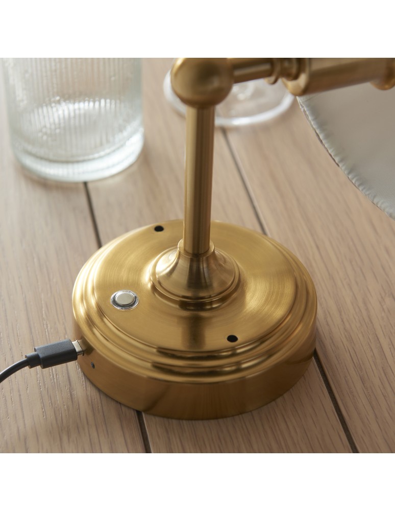 Endon Burley Rechargeable Ścienna/Kinkiet 1xLED Powłoka ze Szczotkowanego, Postarzanego Mosiądzu 110459