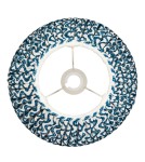 Endon Ripple Abażur 1xE27 Niebieski Materiał Marlin 111303