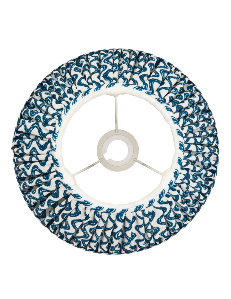 Endon Ripple Abażur 1xE27 Niebieski Materiał Marlin 111303