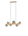 View Zuma Line Villa Pendant Lamp Gold/Grey/Amber Md5918-10-Egn