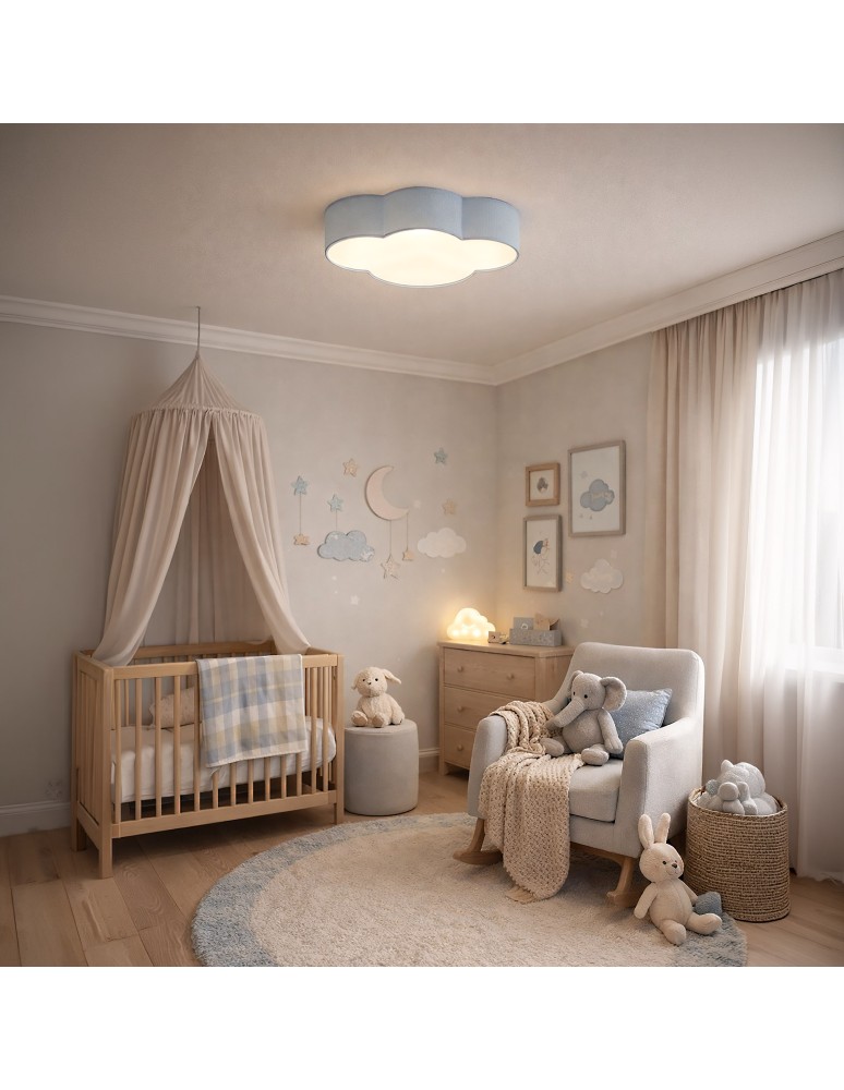 Lampy sufitowe dziecięce - TK Lighting CLOUD LAMPA SUFITOWA NIEBIESKI PASTELOWY MINI 2 PŁ 6074 - produkt kolory-swiatla.pl 2