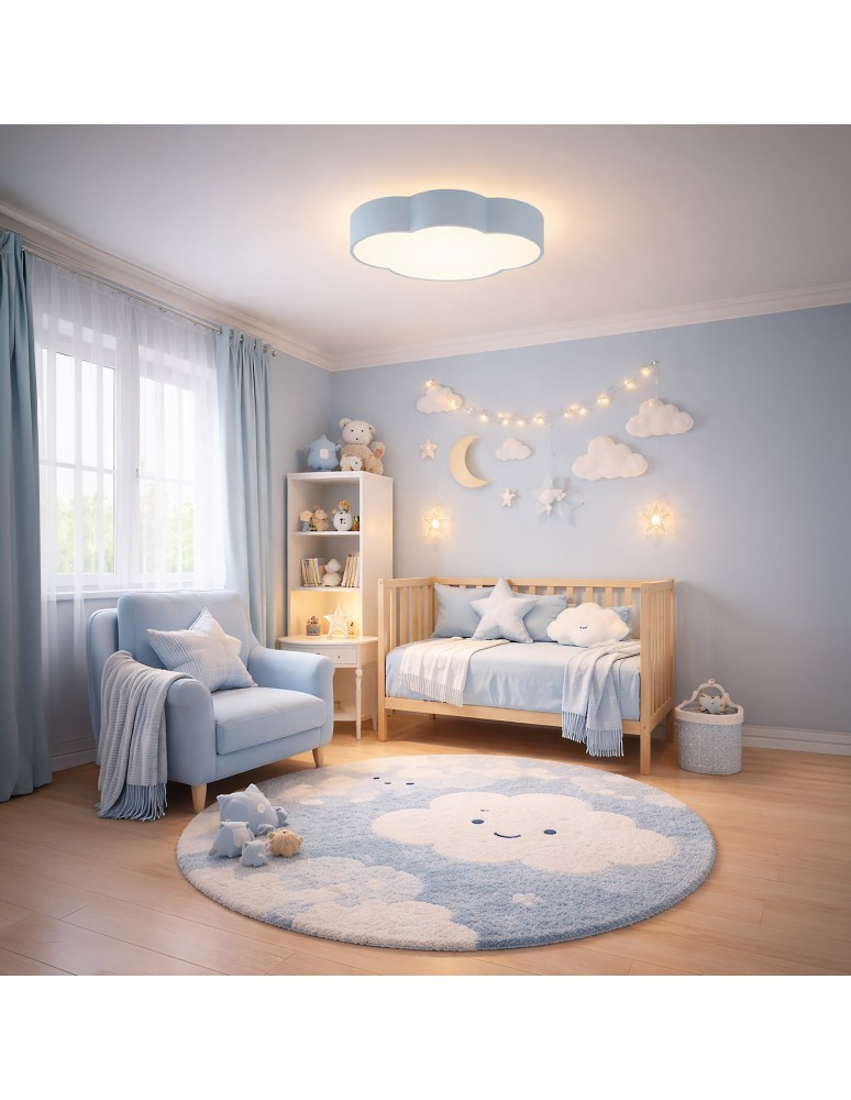 Children's ceiling lamps - TK Lighting CLOUD SUSPENSION LAMP BLUE PASTEL MINI 2 FL 6074 - product kolory-swiatla.pl 3