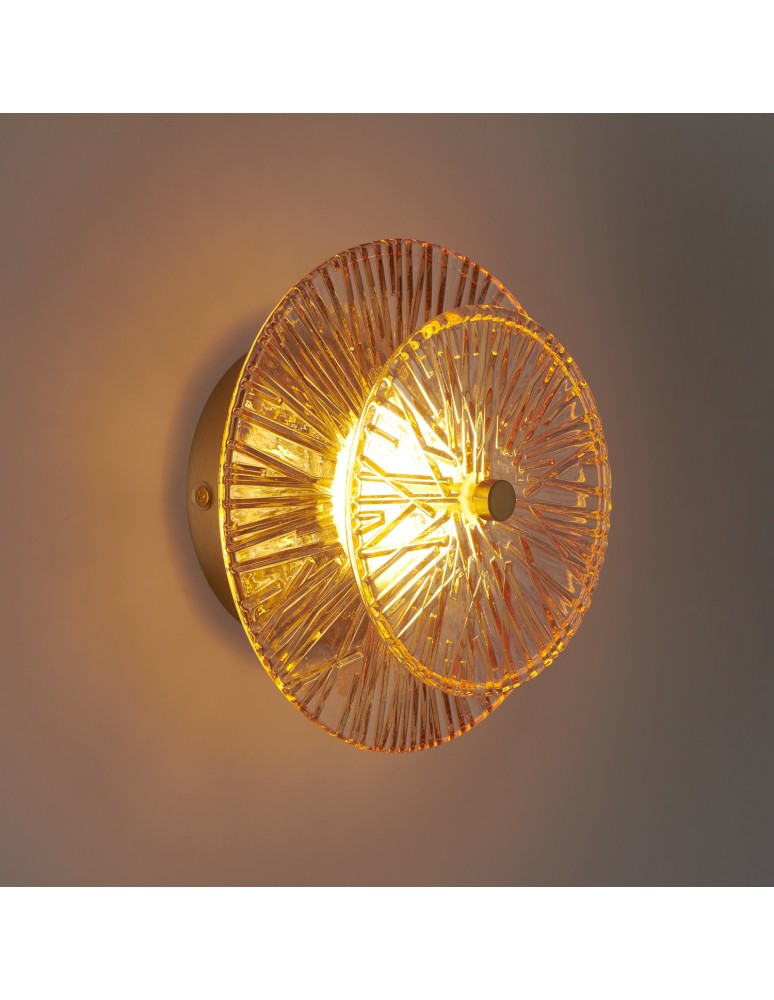 Step Into Design Lampa ścienna LUXIO LED bursztynowa 20 cm ST-3315-2 gold