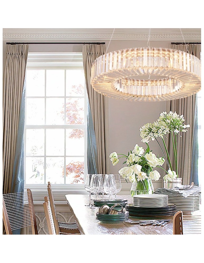 Step Into Design Lampa wisząca CRISTAL LED złota 60 cm ST-10625P-60 Step Into Design Lampa wisząca CRISTAL LED złota 60 cm ST-10625P-60