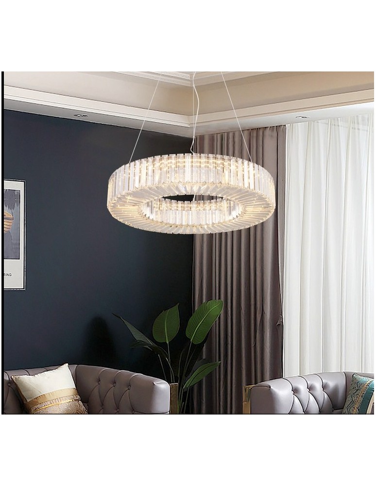 Step Into Design Lampa wisząca CRISTAL LED złota 60 cm ST-10625P-60 Step Into Design Lampa wisząca CRISTAL LED złota 60 cm ST-10625P-60