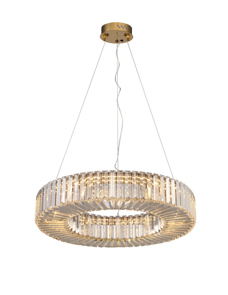 Step Into Design Lampa wisząca CRISTAL LED złota 60 cm ST-10625P-60 Step Into Design Lampa wisząca CRISTAL LED złota 60 cm ST-10625P-60