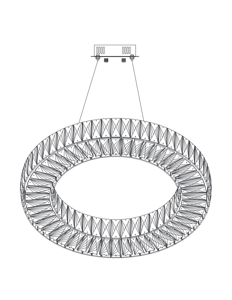 Step Into Design Lampa wisząca CRISTAL LED złota 60 cm ST-10625P-60 Step Into Design Lampa wisząca CRISTAL LED złota 60 cm ST-10625P-60