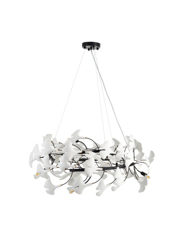 Step Into Design Lampa wisząca BOTANIKA 80 cm -czarna, G9, regulowana, designerska XY080P-80 black