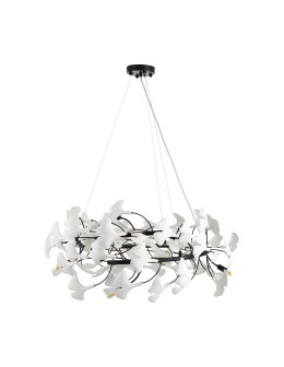 Step Into Design Lampa wisząca BOTANIKA 80 cm -czarna, G9, regulowana, designerska XY080P-80 black