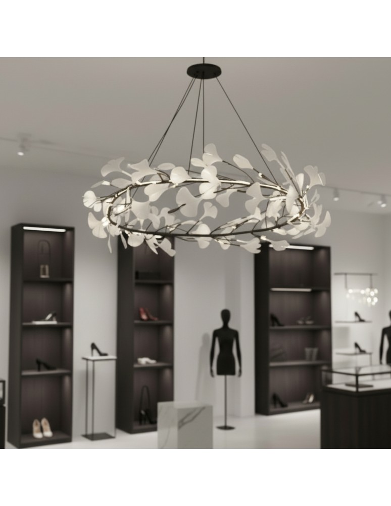 Step Into Design Lampa wisząca BOTANIKA 80 cm -czarna, G9, regulowana, designerska XY080P-80 black Step Into Design Lampa wisząca BOTANIKA 80 cm -czarna, G9, regulowana, designerska XY080P-80 black