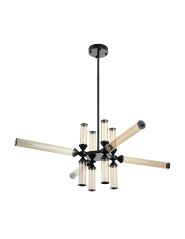Step Into Design Lampa wisząca QUADRO-12 LED bursztynowe szklane klosze RH115-12P amber