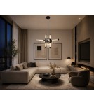 Step Into Design Lampa wisząca QUADRO-12 LED bursztynowe szklane klosze RH115-12P amber