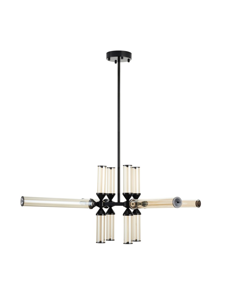 Step Into Design Lampa wisząca QUADRO-12 LED bursztynowe szklane klosze RH115-12P amber